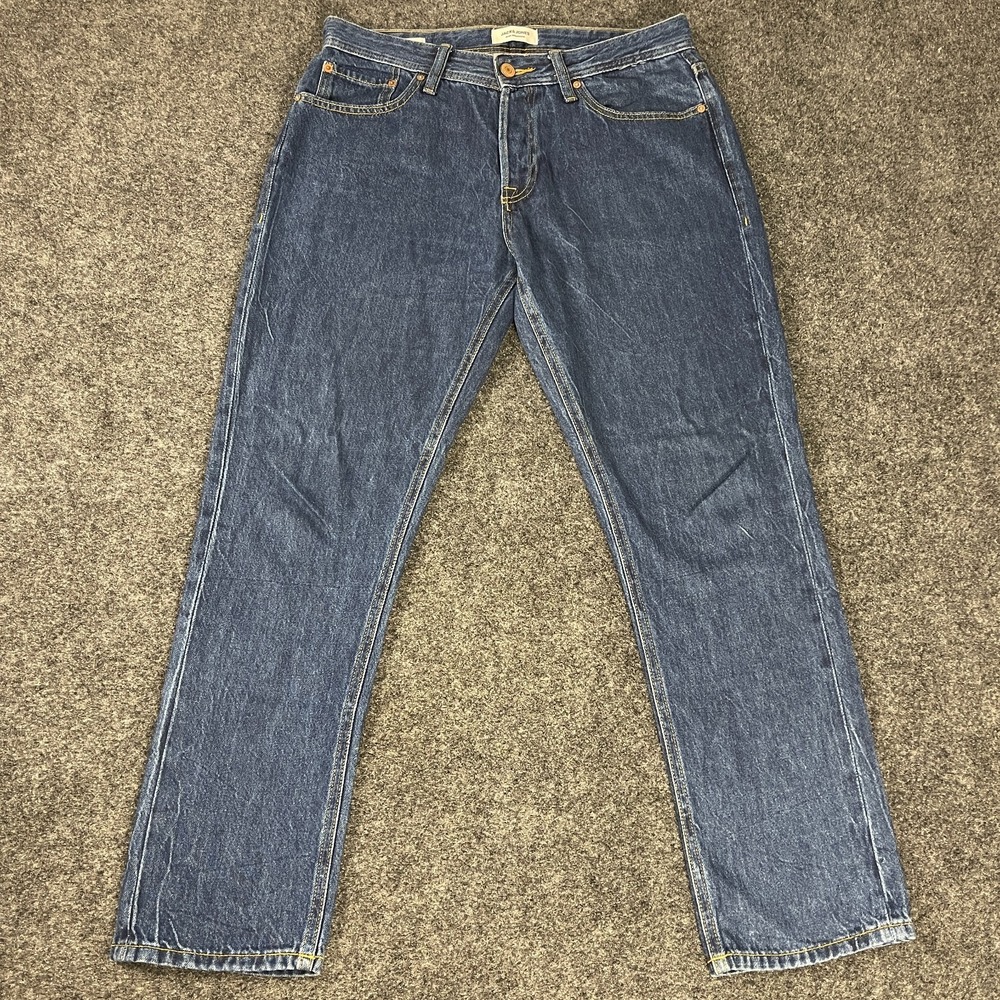 Jack & Jones Comfort Mike Jeans Mens 32x30 Blue Straight Relaxed Fit